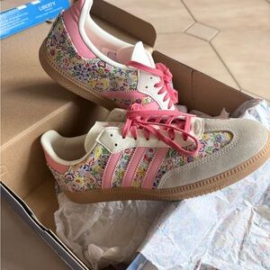 Adidas Liberty London floral Sambas